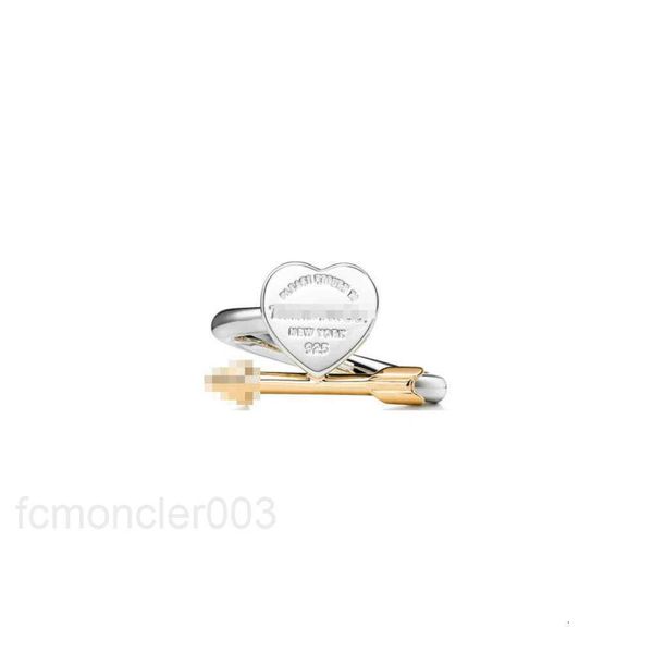 Ringe Schmuck 925er Silber vergoldeter herzförmiger Ring von Herren Damen Same Fashion Love Advanced Sense 34GJ