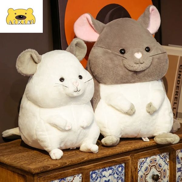 Sitzendes Maus-Hamster-Kissen, niedliche Plüsch-Chinchillas, Plüschpuppe, Stofftier, Kuscheltiere, Maskottchen für Kinder, Weihnachten, 240103