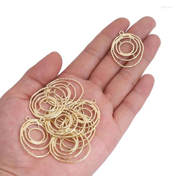 Takılar 2pcs Altın Renk Çok Swirl Spiral Dirkler Turlar Küpe Kolye Vintage Boncuklar Kadınlar için DIY Mücevher Yapma Aksesuarları