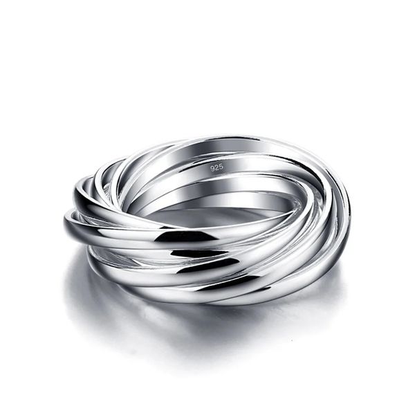 Designerschmuck Minimalismus Neun Ringe für Damen 925 Sterling Silber Ring Elegant Nicht Nickel Schlicht Paare Verlobt Verheiratet Geschenk 240103