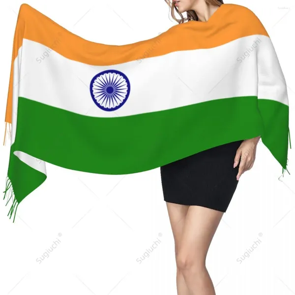 Schals Indien Bharat Flagge Schal Pashmina Warm Schal Wrap Hijab Frühling Winter Multifunktions Unisex