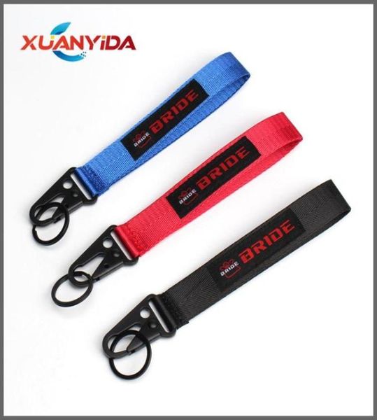 Chaveiros JDM Racing Car Chaveiro ID Titular Cinta Móvel Chaveiro Estilo Noiva Fita para Pintura Celular Lanyard2635597