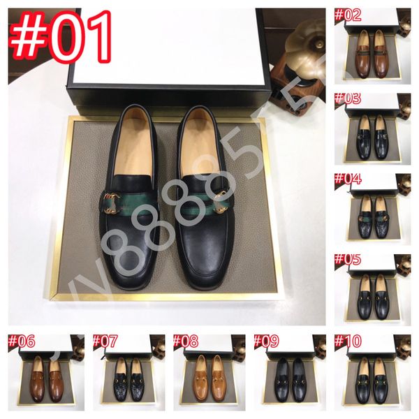 2024 Top Sapatos Masculinos Marca de Luxo Trança Couro Casual Condução Oxfords Sapato Designer Mens Mocassins Mocassins Sapatos Italianos para Homem Flats Zapatos Hombre Tamanho 38-46