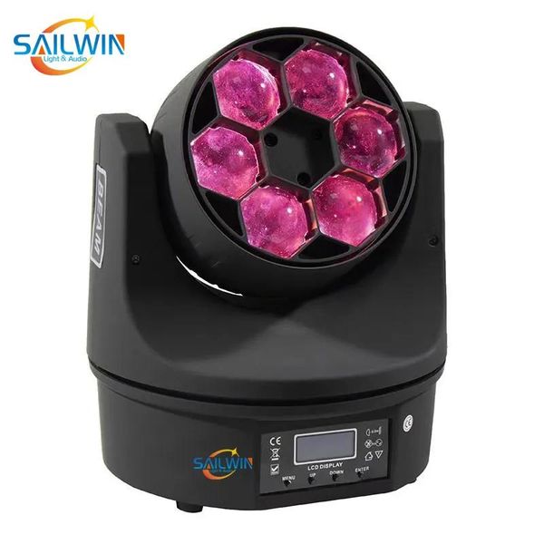 Luci Prezzo economico di fabbrica all'ingrosso DMX512 effetto laser mini fascio acuto stage ape eye light 6x15W RGBW 4in1 LED Moving Head Stage Light