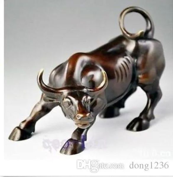 Ремесла 2020 Новый Big Wall Street Bronze Fierce Bull Ox Statu