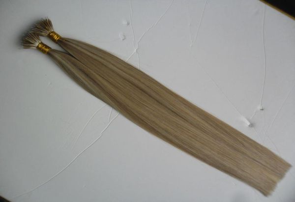 Бразильские девственные волосы, прямые 100-е годы, настоящие Remy Nano Ring Links, наращивание человеческих волос, светлый цвет, европейские прямые микробусины Hai7390017