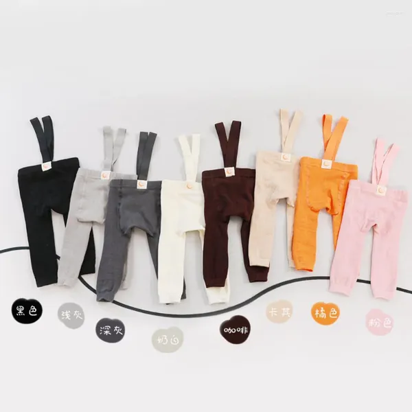 Pantaloni Adorabili pantaloni per neonati con cinturino in cotone a coste per bambini per abbigliamento per bambini Calza per bambini 0-3 anni