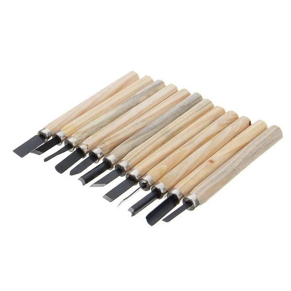 Araçlar Freeshipping 12pcs/Lot Ahşap Oyma Aracı Seti Whittling Ahşap DIY Sap keski bıçağı ahşap işçileri heykel aracı Temel Ağaç Pis