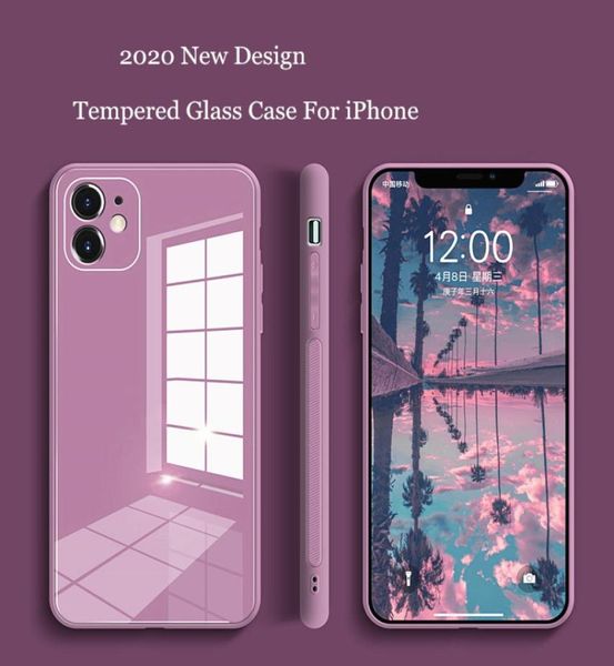 Tutta la cassa del telefono in vetro temperato per iPhone 11 12 Pro Max Antidetonante Baby Skin Fram Custodia per IPhone XS Max X XR 7 8 Plus Cover8437341