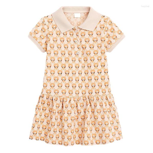 Mädchen Kleider 2024 Sommer Polo Kleid Baby Mädchen Baumwolle Weiche Und Komfort Kleidung Schöne Casual Wear Für Kinder 2-8 jahre