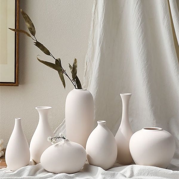 Vaso branco chinês vaso de cerâmica decoração criativa graffiti arte sala estar decoração mobiliário doméstico ornamentos 240103