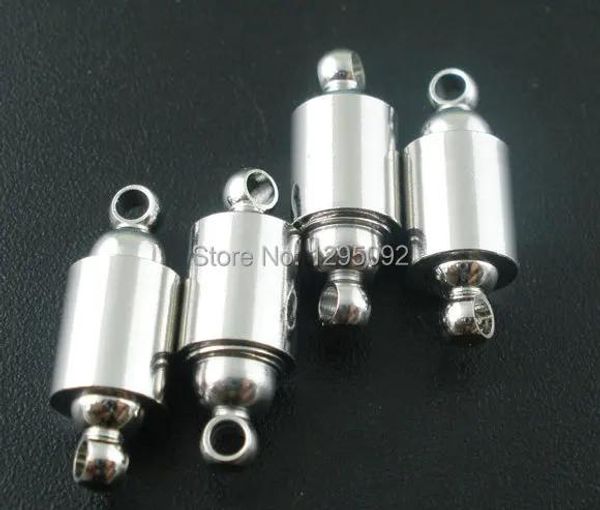 Polnisch 50 Sets Silber Ton Barrel Schraube Magnetische Verschlüsse Fit Armbänder/Halsketten Diy Großhandel 22x8mm