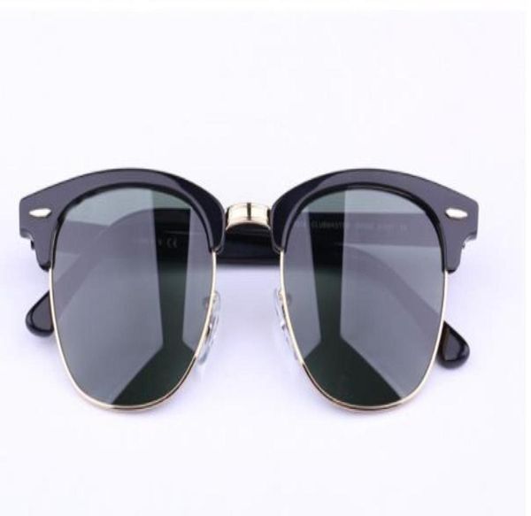WholeAOOKO Designer Pop Club Fashion Sunglasses Men Sun Glasses Women Retro Green G15 gray brown Black Mercury lens New Hinge1781306