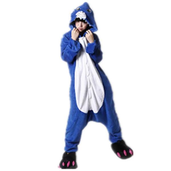 Kostüm Tier Cosplay Kostüm Erwachsene Pyjamas Seefisch Hai Onesies Cartoon Nachtwäsche Schlafanzug Hai Pyjamas Cartoon Tiere Big Blue Fish