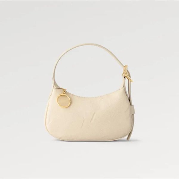 Sacos Explosão Hot Women's Micro Bag Mini Moon M82519 Luxo Creme Bolsas Noite Ouro Ep Em Relevo Flexível Couro De Couro Microfone