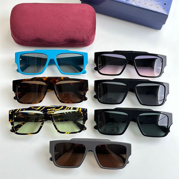 Homens Moda Retangular Quadro Óculos de Sol Designer de Alta Qualidade Sunvisors Mulheres Luxo Cor Mudando Lentes UV400 Óculos Resistentes com Capa Protetora GG1460S