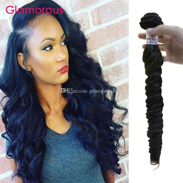 Tramas glamourosas pacotes de cabelo indiano 3 pçs/lote tecer cabelo humano onda italiana brasileiro malaio peruano extensões de cabelo ondulado para preto w