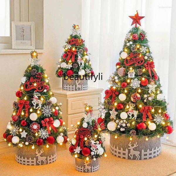 Decorazioni natalizie Albero Piccola decorazione da tavolo Mini layout di scena regalo decorativo fai-da-te