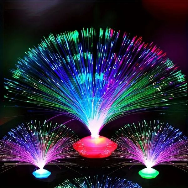 1 Stück bunte LED-Glasfaser-Lichter, 8 Modi, Bühne, Festival, Party, Weihnachten, Hochzeit, Dekoration, Innenatmosphäre, Effekt, dekorative Lichter, Spielzeug-Feuerwerk-Lichter