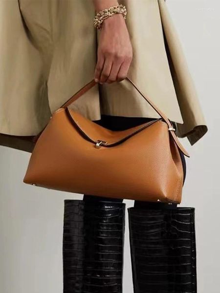Taille Taschen Echtes Leder Handtasche Für Frauen Schulter Trendy T-lock Schnalle Designer Luxus Tasche Damen Hochwertige Umhängetasche