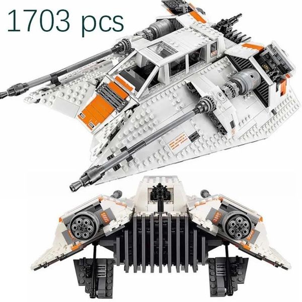 Blocos compatíveis com 75144 Plan Speeder 1703pcs blocos de construção reproduzem neve batalha lutador tijolos brinquedos presentes de Natal para amigos melhor qualidade