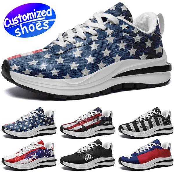 Maßgeschneiderte Schuhe Laufschuhe Waff Schuhe Star Lovers DIY Schuhe Retro Freizeitschuhe Männer Frauen Schuhe Outdoor Sneaker The Old Glory Schwarz Rot Große Größe EUR 36-48