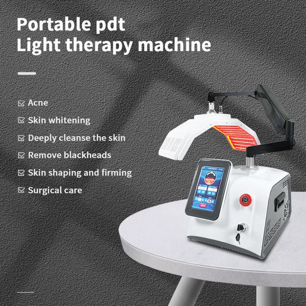 Ampia applicazione Cura della pelle Fotodinamica PDT Fototerapia Strumento di bellezza 7 LED Bio Light Ringiovanisce la pelle Dissipa le rughe Dispositivo portatile