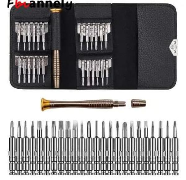 Ferramentas Caso de couro 25 em 1 Torx Settle Set Set Ferramentas de Ferramentas de Reparo de Telefone Mobile Ferramentas Multituras para Mão para iPhone Tablet PC PC