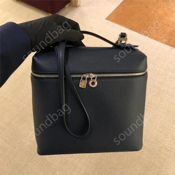Extra-Taschen-Rucksack L19-Serie: Weiches Leder, vielseitige Hand-/Crossbody-Boxtasche – minimalistische Designer-Eleganz, Loro-Crossbody-Make-up-Box-Stil, Promi-Stil