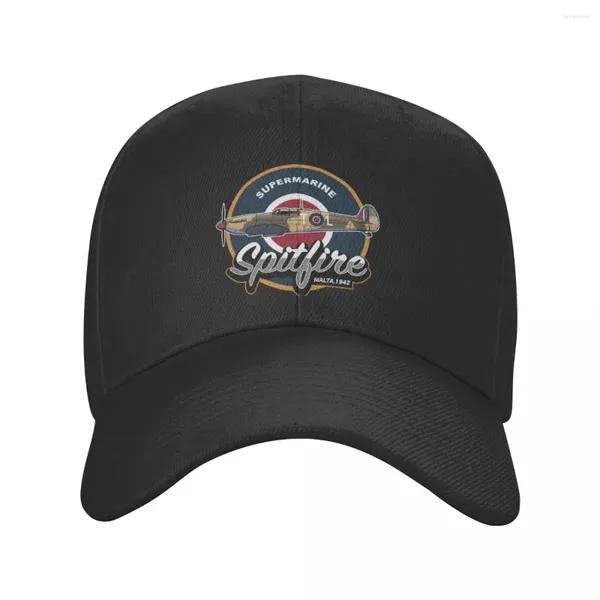 Cappellini da baseball Vintage Supermarine Spitfire Berretto da baseball per adulti Aereo da caccia Pilota di guerra Aereo Cappello da papà regolabile Snapback da esterno