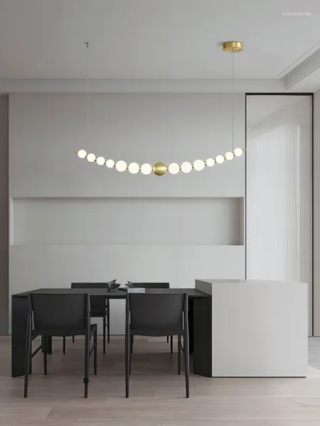 Lustres sala de jantar lustre moderno simples planeta designer iluminação arte moda francesa personalidade vida luz luxo principal