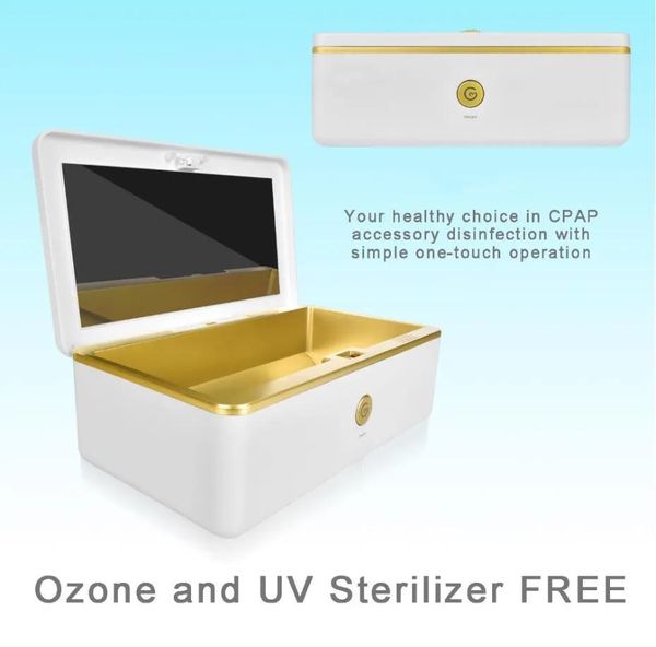 Itens CPAP Limpador e desinfetante CPAP Supplência de ozônio UV livre para máscara cpap e tubos de ar respirador de tubo de máquina
