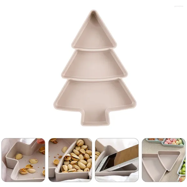 Geschirr-Sets, 2 Stück, Weihnachtsbaum, Obsttablett, Keksbehälter, getrocknete Schüssel, Teller, Form, Kunststoffschüssel, Servieren