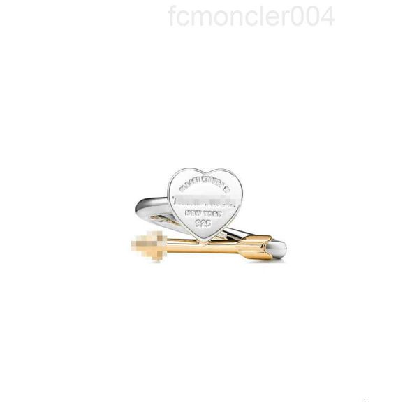 Ringe Schmuck 925er Silber vergoldeter herzförmiger Ring von Herren Damen Same Fashion Love Advanced Sense 1DKD