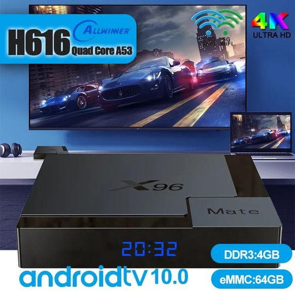 Приставка Allwinner H616 Android TV BOX 4G DDR3 32/64 ГБ EMMC телеприёмник Wi-Fi Android9.0 SmartTV