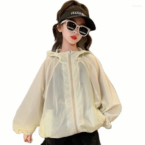 Jaquetas menina jaqueta de verão outerwear casaco de cor sólida estilo casual roupas adolescentes para meninas 6 8 10 12 14