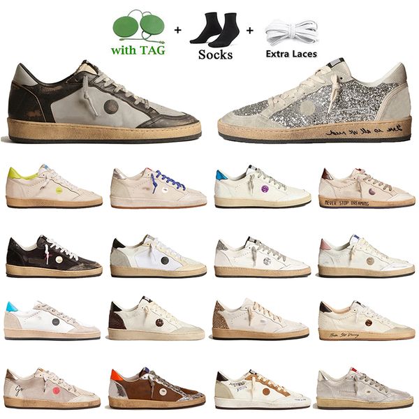 2024 Designer-Schuhe, schmutzige Turnschuhe, Damen, alte High-Top-Stern-Plateau-Schuhe, flache Schuhe, Superstars, DHgate, lässig, klassisch, Marke Itlay, Fersenlasche AAA + Leder, große Größe US 12