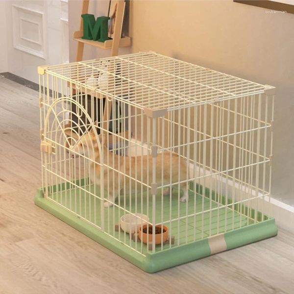 Transportadoras de gatos Villa de luxo de peças de ferro simples gaiolas nórdicas casas grandes cães modernos cães de serapilheira dobrável de serapilheira