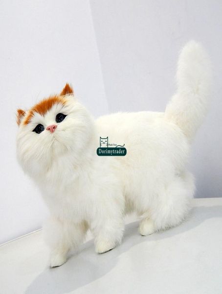 Dorimytrader realistico tenero animale gatto peluche realistico animali domestici gatti giocattolo decorazione regalo 35 x 20 cm DY800206663972