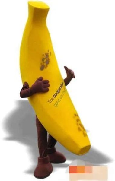 Costumi Costume personalizzato della mascotte della banana Formato adulto spedizione gratuita