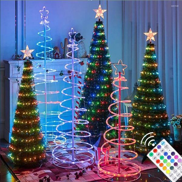 Decorazioni natalizie Albero in fibra indirizzabile SK6812 WS2812B IC LED Lampada a fiori Colorato luminoso Decor Natale artificiale 1,8 m