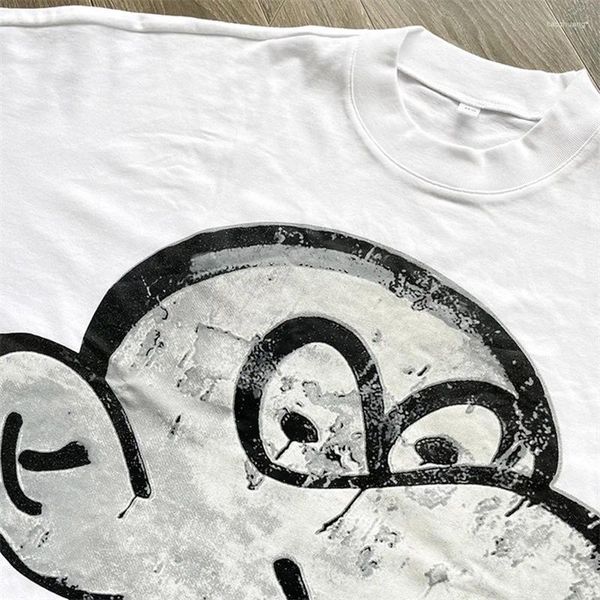 Herren T-Shirts 2024ss Blutosatire Cartoon Print T-Shirts für Männer Frauen 1:1 Top Qualität Weiß Übergroß