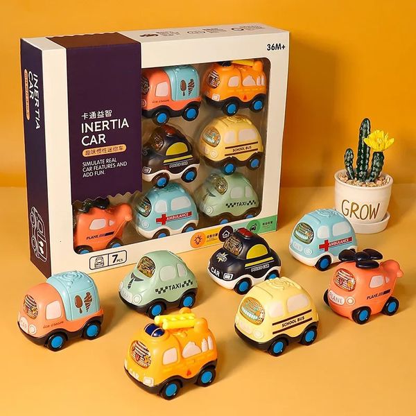 Mini-Auto-Modell-Spielzeug, Spielzeug zum Zurückziehen, technisches Fahrzeug, Feuerwehrauto, Kinderträgheit, Junge, Druckguss für Kinder, Geschenk 240103