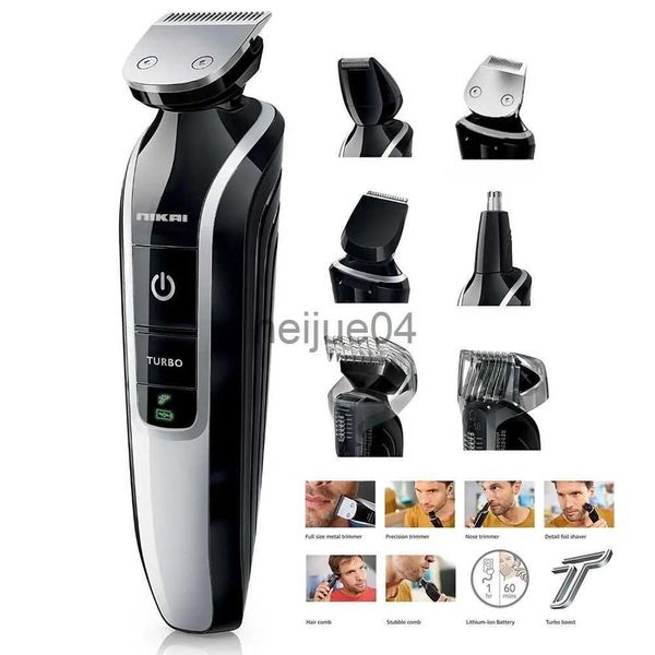 Trimmer Clippers Trimmers Allinone Grooming Kit Barthaarschneider für Männer Elektrischer Haarschneider Waschbarer Gesichts-Kopf-Körperrasierer 18 Länge