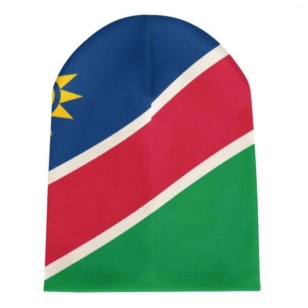 Береты, вязаная шапка с флагом Намибии для мужчин, женщин и мальчиков, унисекс, зима-осень, шапка-бини, теплый чепчик