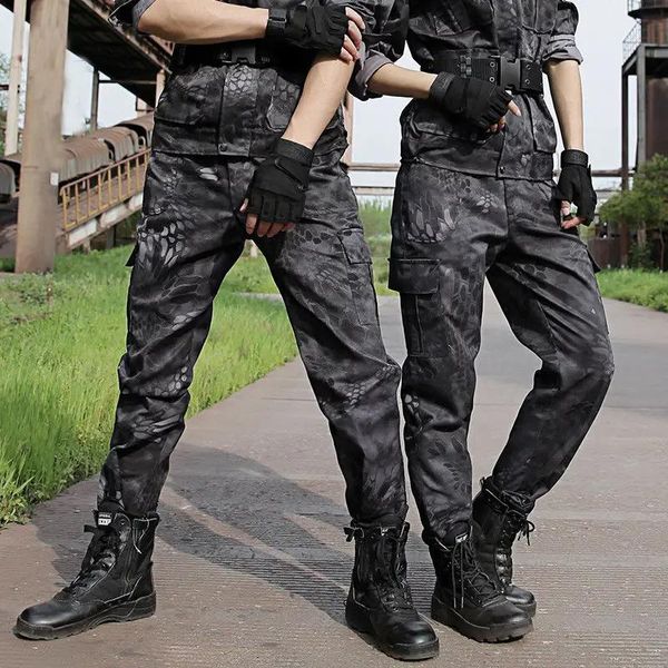 Jogginghose Camouflage Taktische Militärhose Herren Schwarz Casual Cargohose Männlich Outdoor Multipocket Training Airsoft Ripstop Hose