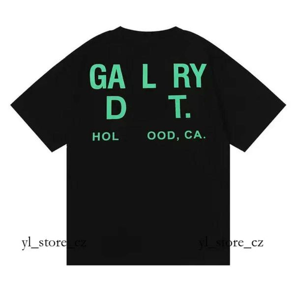 Designer Galery Dept T-shirt Casual dipinte a mano Ink Splash Graffiti Lettere Sciolti a maniche corte Girocollo Abbigliamento Marchio Galery Dept 6215