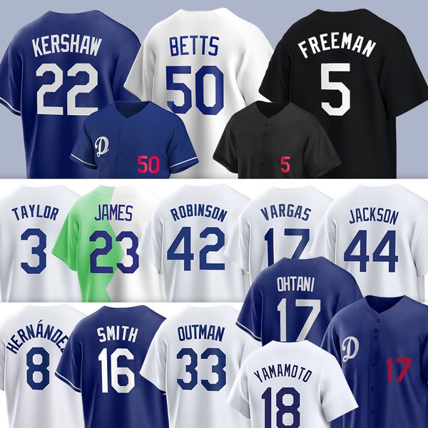 Shohei Ohtani Maglia da baseball Dodgers Yoshinobu Yamamoto Mookie Betts Freddie Freeman James Outman Enrique Hernandez Will Smith Martinez Chris Taylor