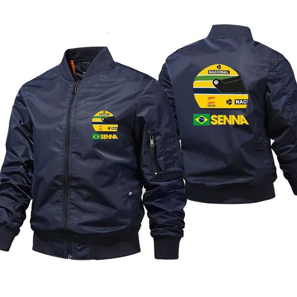 Ayrton Senna Casco Bomber Giacca Ma-1 Pilot Air Uomo Streetwear Cappotti invernali 5XL Uomo Giubbotti frangivento Parka S-5XL 240103