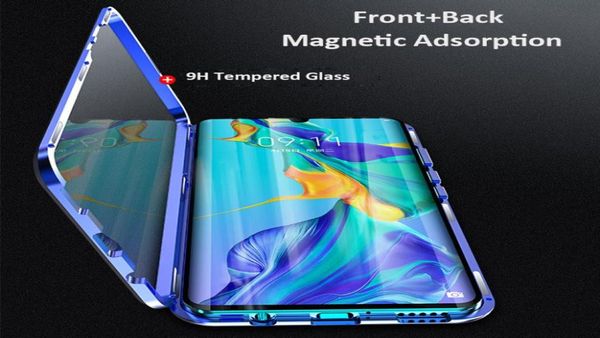 Custodia per telefono con paraurti in metallo in vetro a doppia faccia magnetica completa 360 per Huawei Honor P30 Pro Mate 20 X P20 NOVA 5 Note 10 9X 20 8X Cover3847461